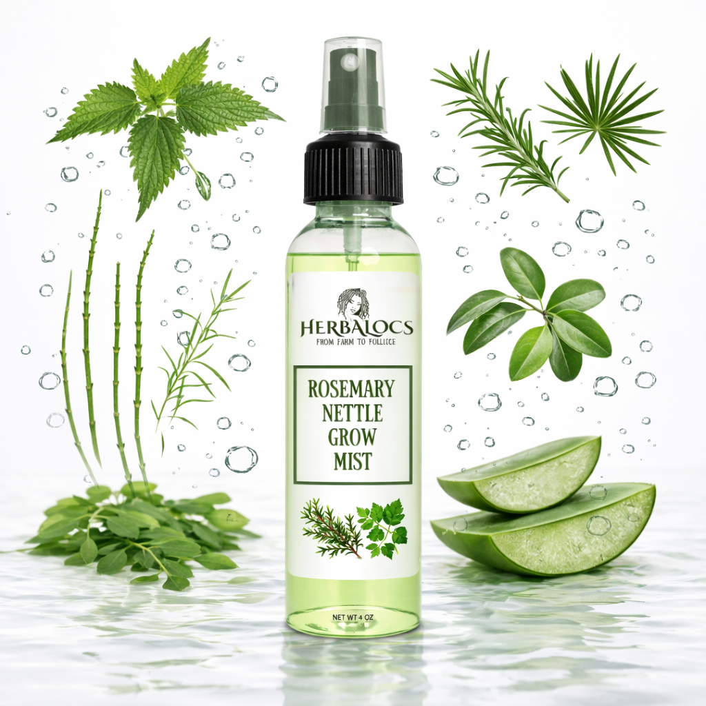 Rosemary & Nettle Hair Growth Mist – Herbal Loc Refresher & Strengthener