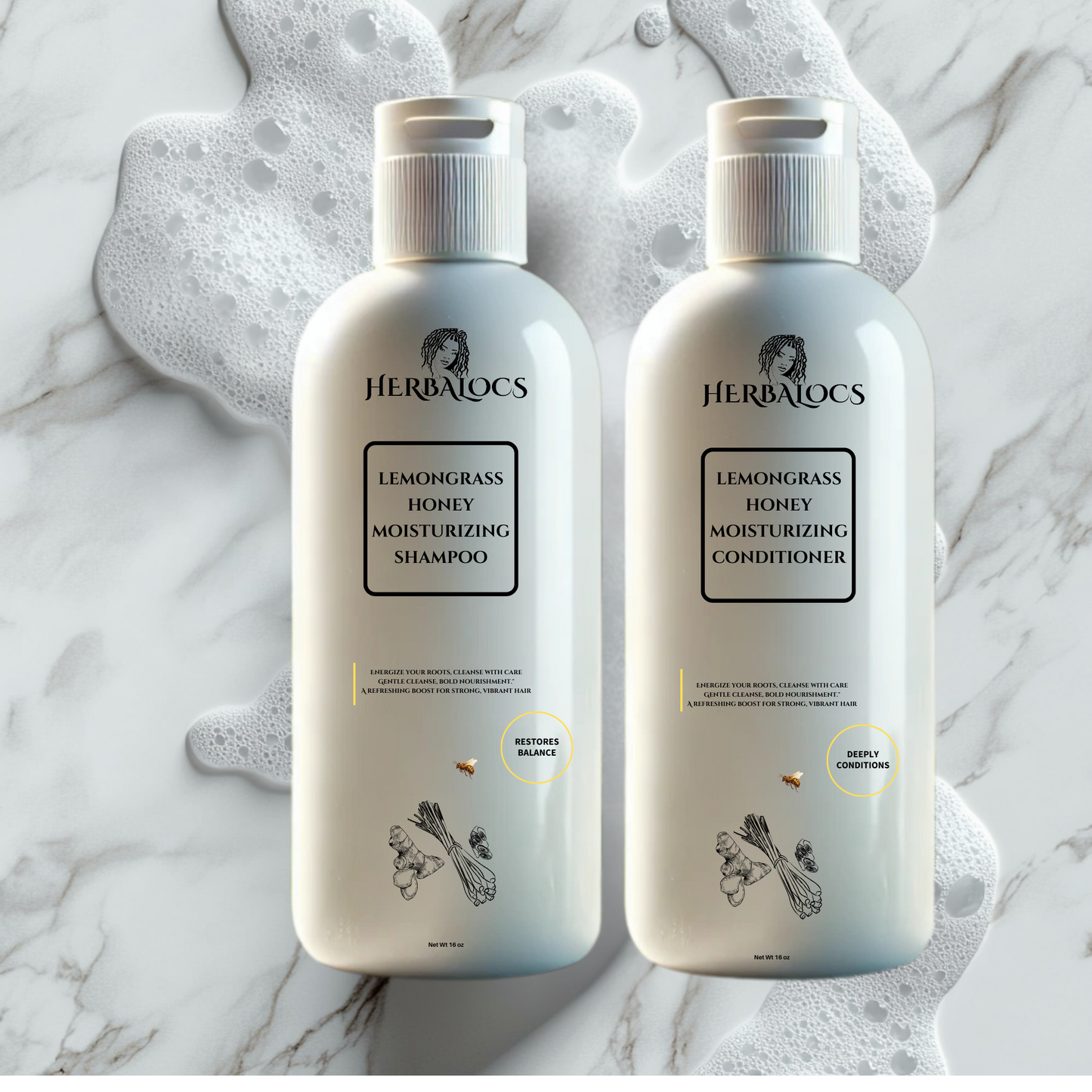 Lemongrass & Honey Moisturizing Shampoo & Conditioner