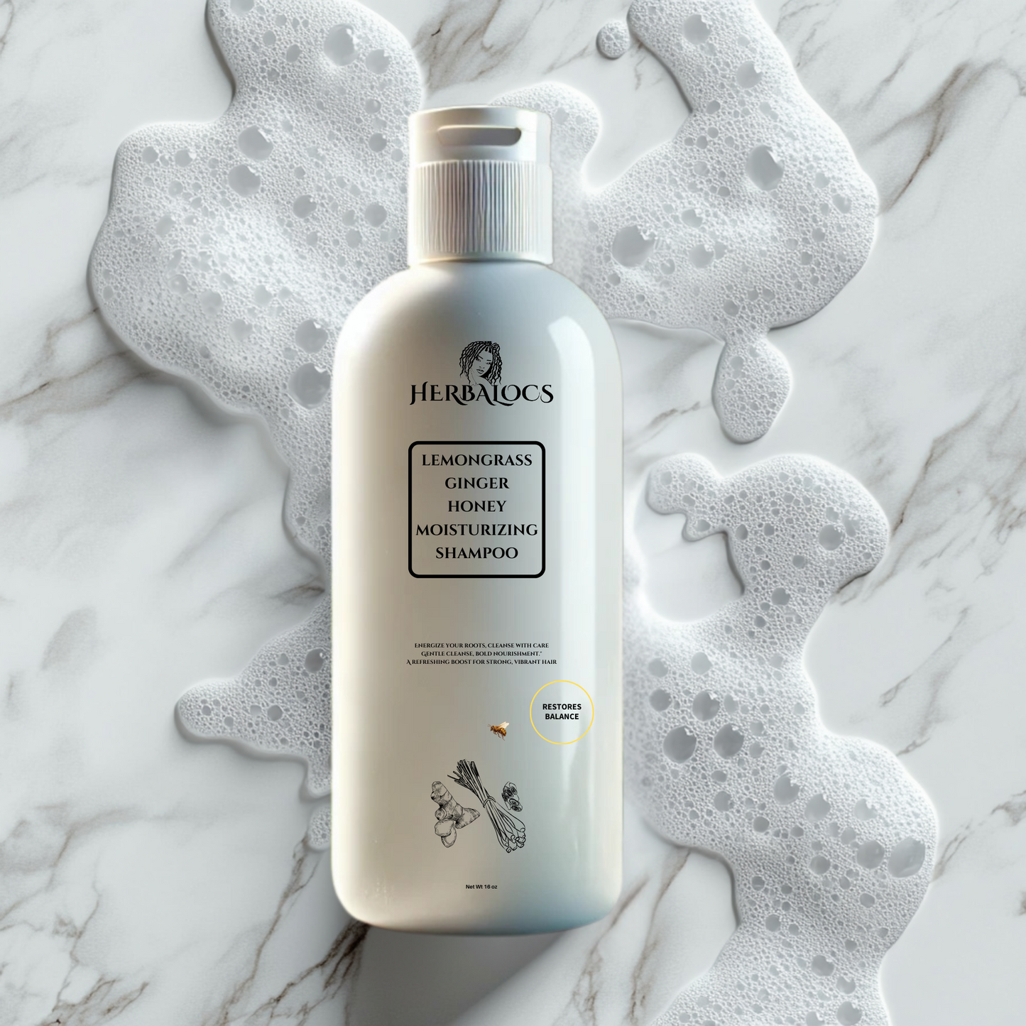 Lemongrass Ginger Honey Moisturizing Shampoo