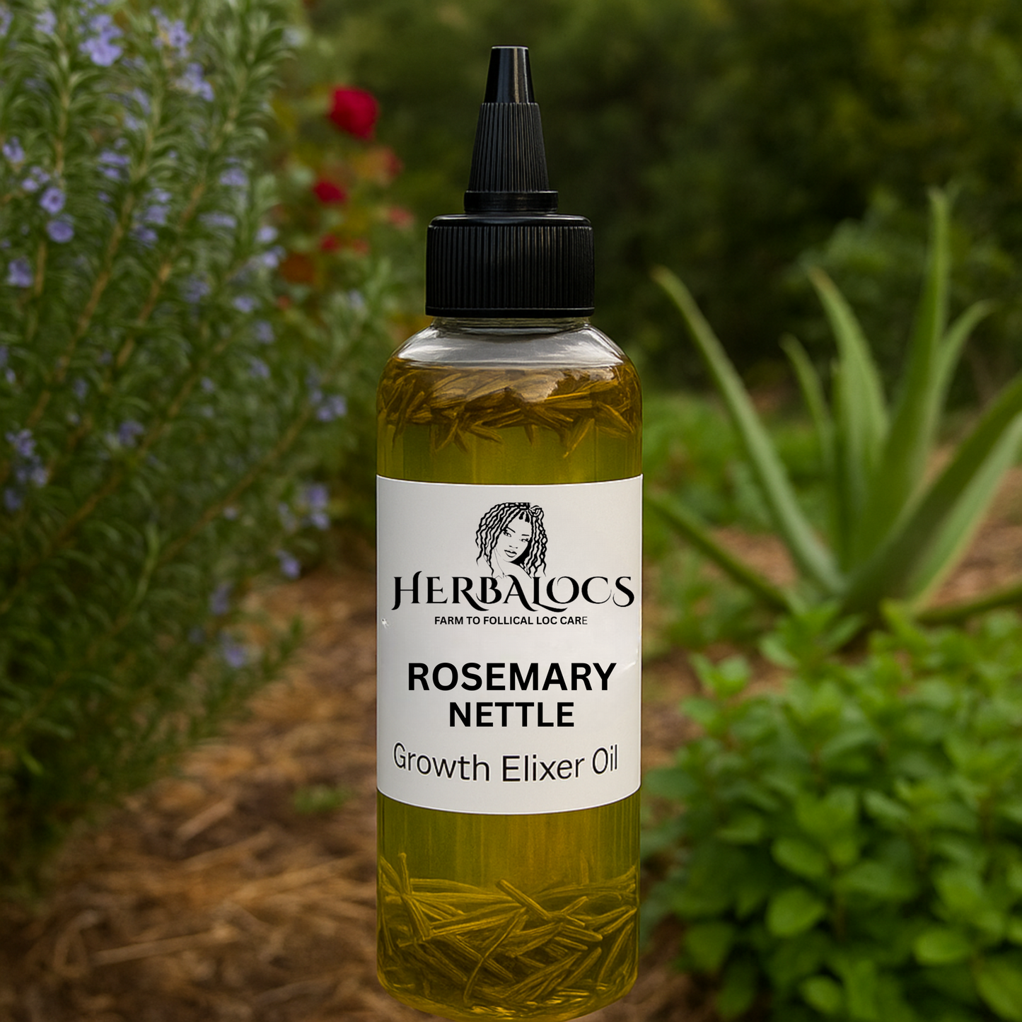 GrowElixir: Rosemary & Nettle Hair Growth Oil – Fortifying Scalp Oil for Stronger, Longer Locs