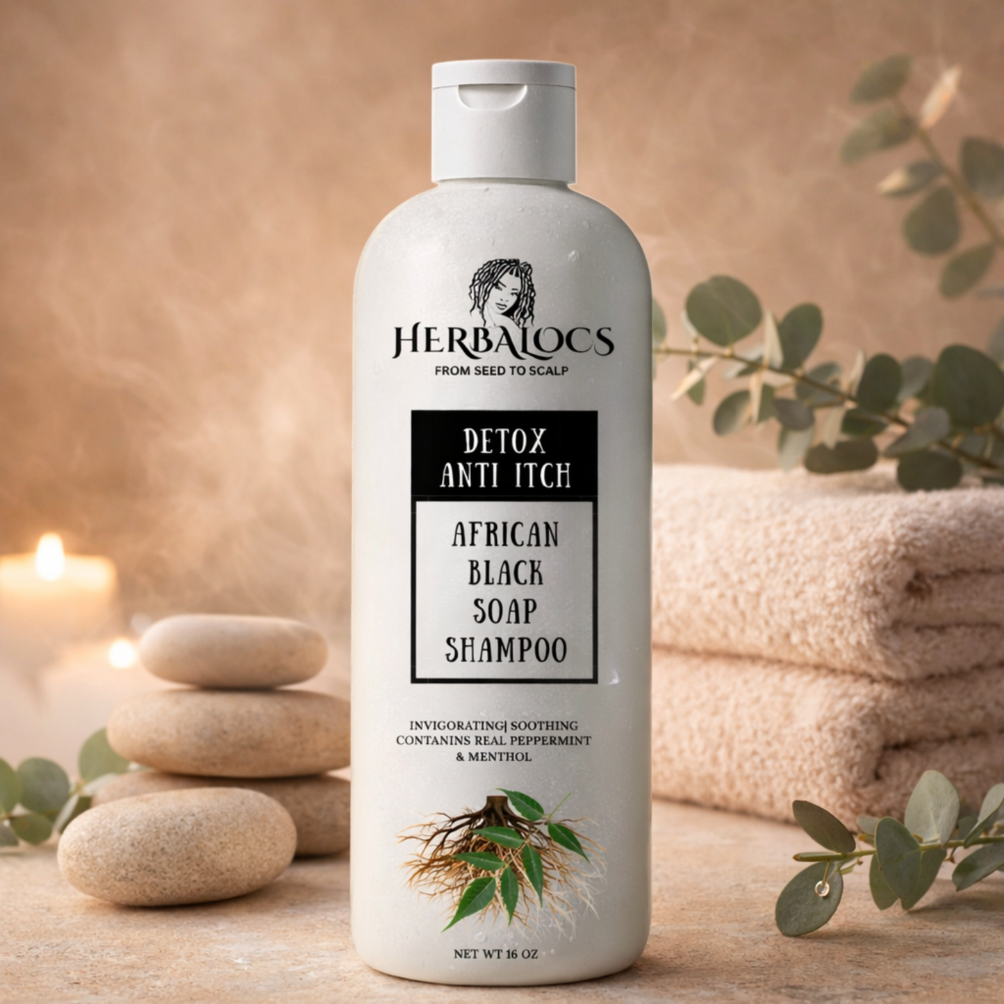 African Black Soap Scalp Cleanse Shampoo — African Black Soap + Herbal Detox Formula